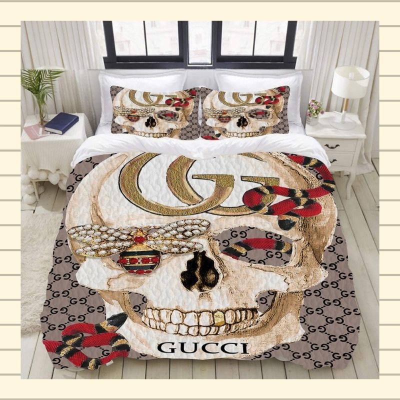 Gucci Skull Quilt Bedding Set Gucci Skull Quilt Bedding Set