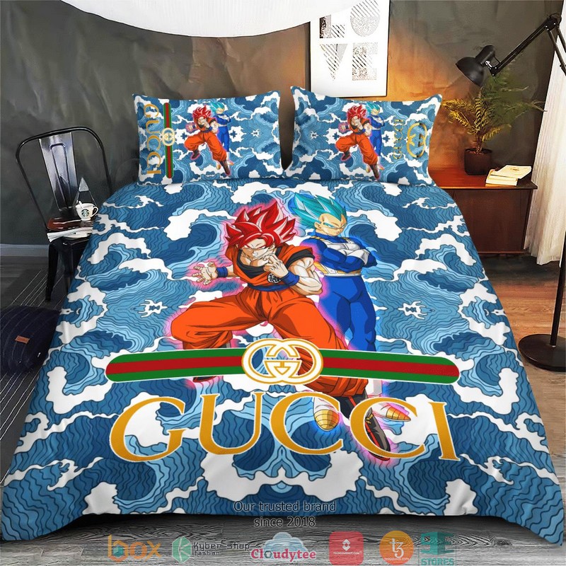 Gucci Son Goku Ocean Quilt Bedding Set Gucci Son Goku Ocean Quilt Bedding Set