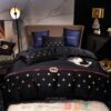 Gucci Star Black Quilt Bedding Set