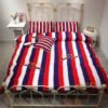 Gucci Stripes Blue-Red-White Inspired Bedding Set
