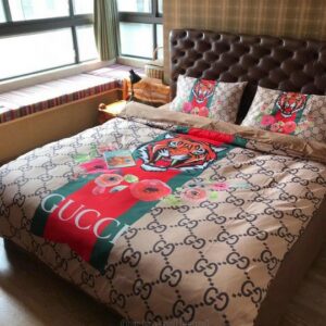 Gucci Tiger-Flower Inspired Bedding Set