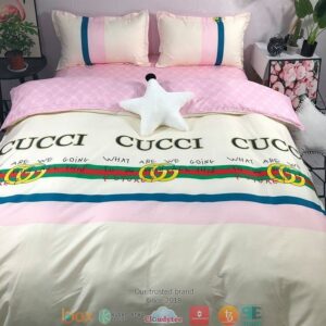 Gucci What Are We Going To Do With All This Future White Quilt Bedding Set