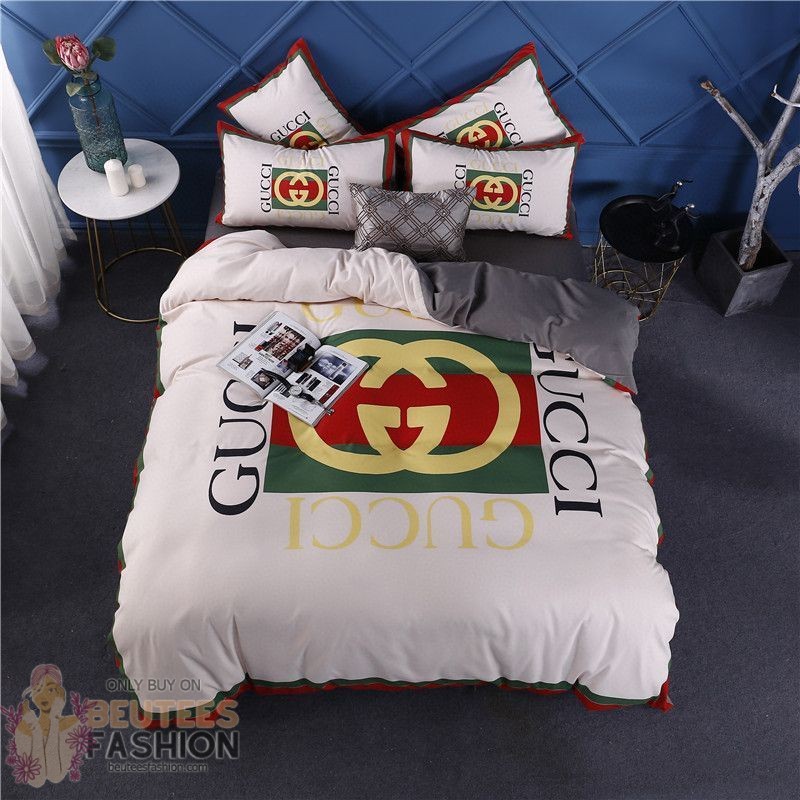 Gucci White 17 Duvet Cover Sheet Cover Pillow Cases Luxury Bedding Sets Gucci White 17 Duvet Cover Sheet Cover Pillow Cases Luxury Bedding Sets