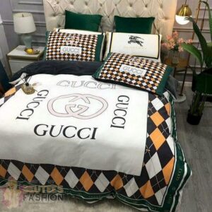 Gucci White 19 Duvet Cover Sheet Cover Pillow Cases Luxury Bedding Sets