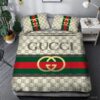 Gucci White Blue Red Bedding Set