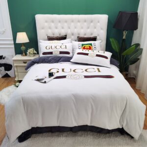 Gucci White Gc Bedding Set