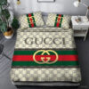 Gucci White Monogram Classic All Over Print Bedding Set