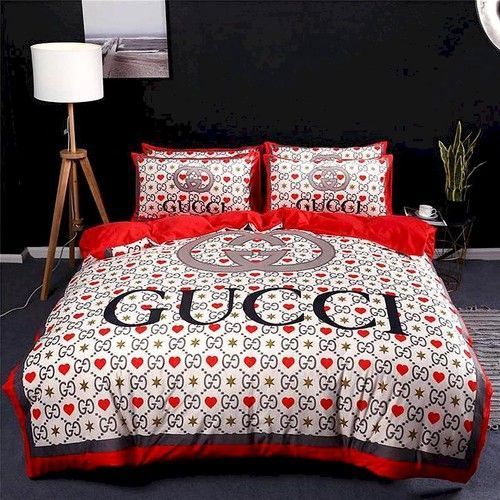 Gucci White Red Bedding Set Gucci White Red Bedding Set