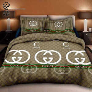 Gucci White Symbol All Over Print Bedding Set
