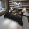 Guccie Gold Tigers Quilt Bedding Set