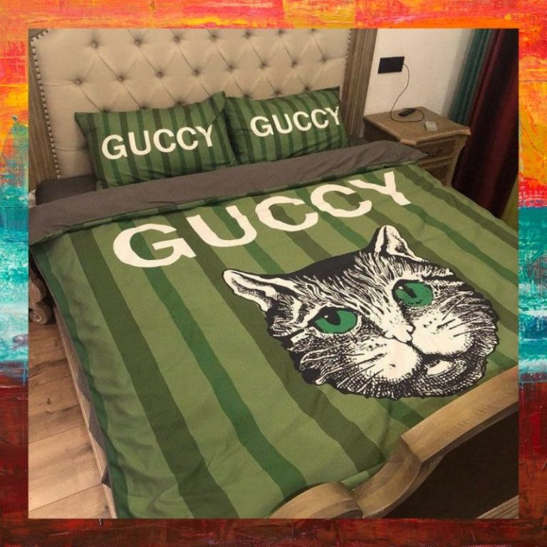Guccy-Cat-Green-Bedding-Set-2