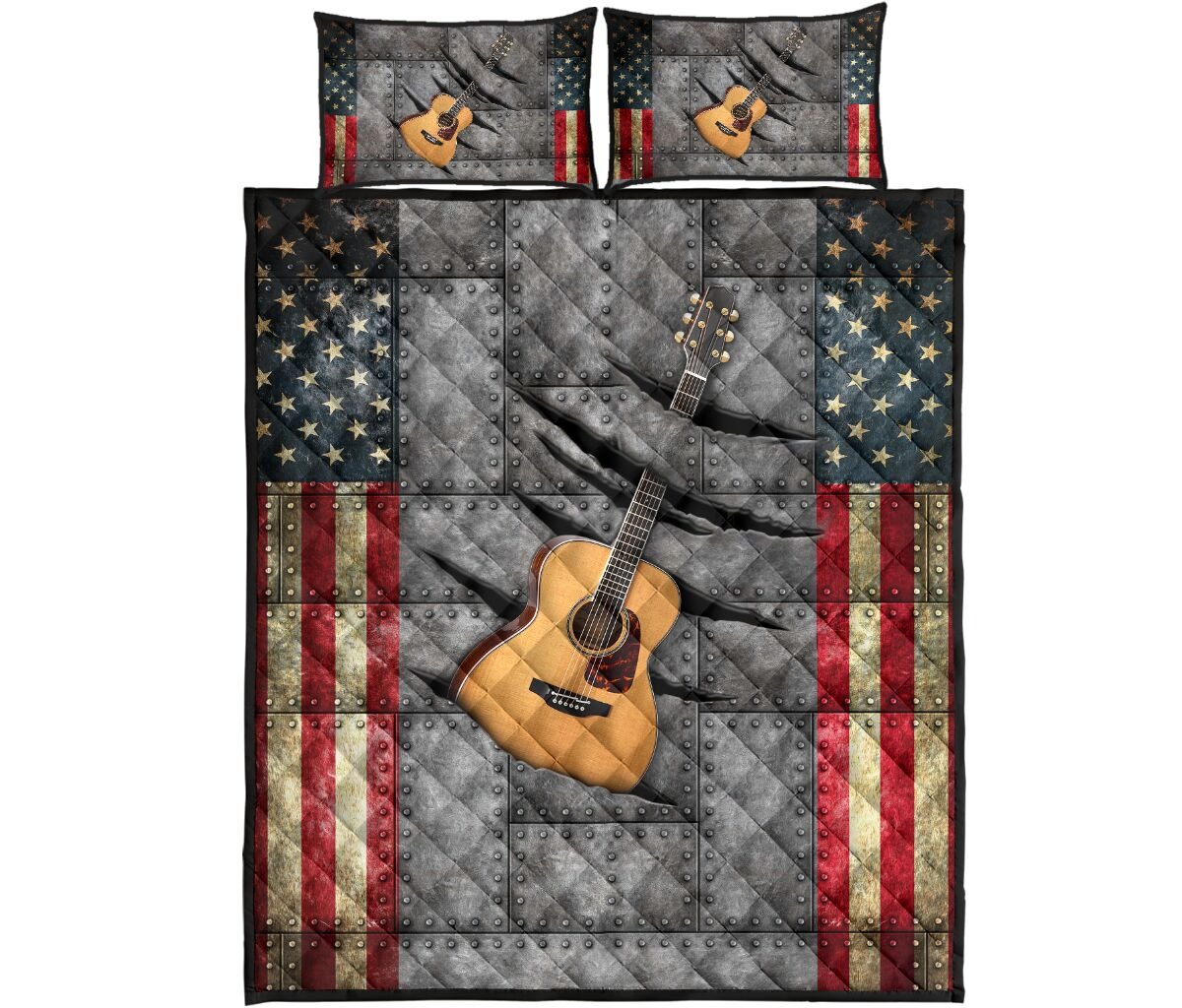 Guitar-American-Flag-Iron-Bedding-Set-2