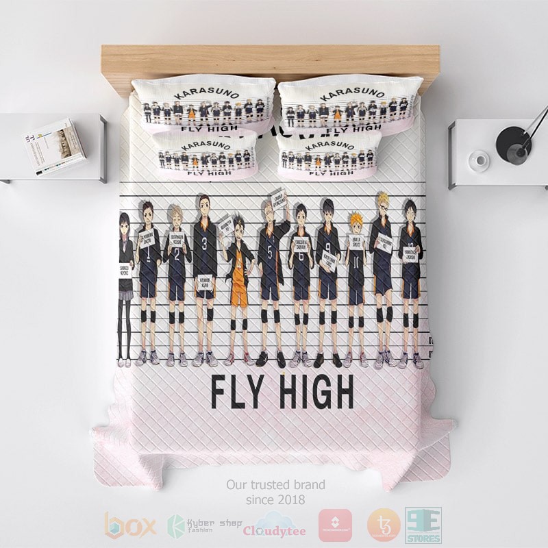 Haikyuu Karasuno Team Member Fly High Bedding Set Haikyuu Karasuno Team Member Fly High Bedding Set