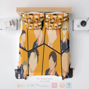 Haikyuu Karasuno Team Sketch Color Bedding Set