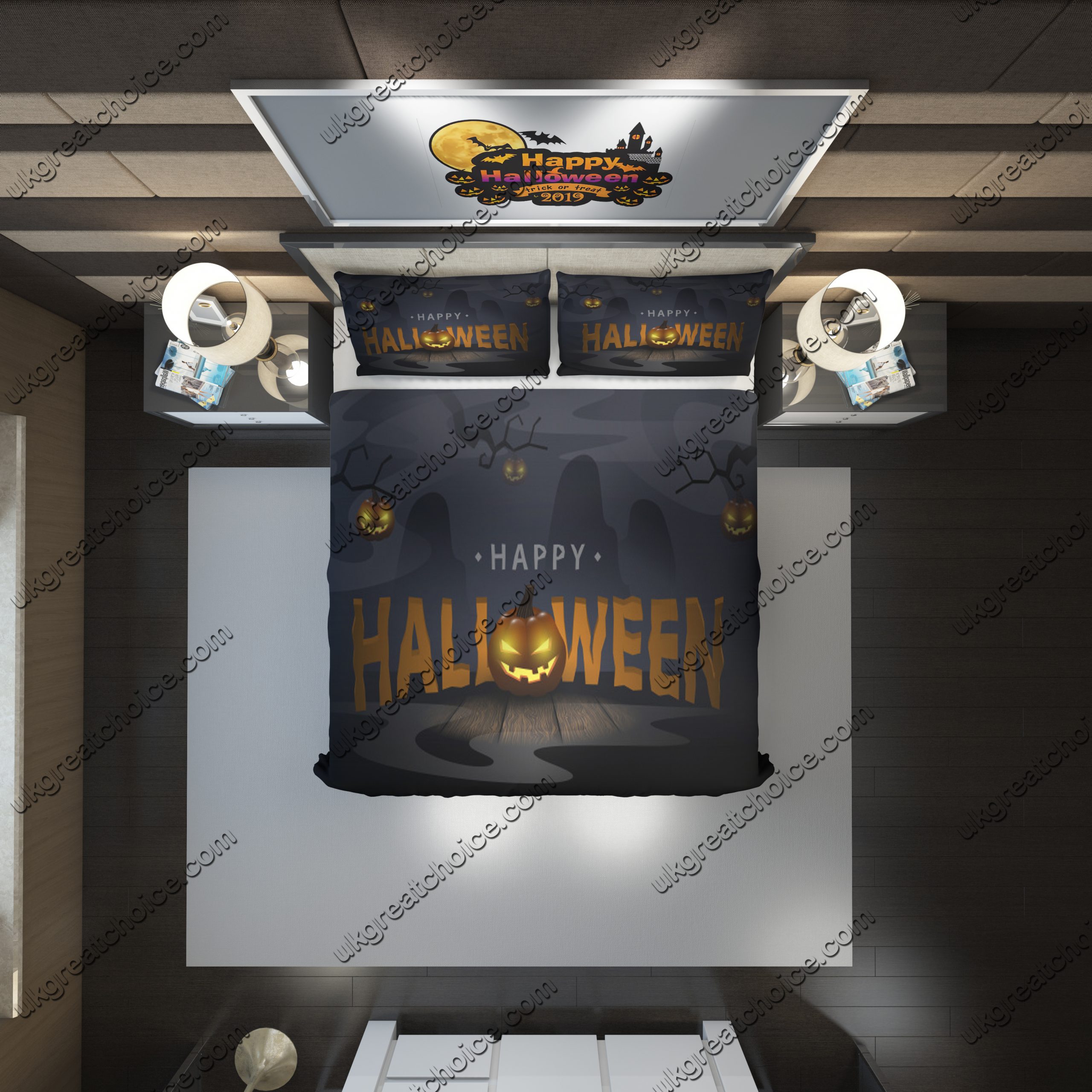 Halloween 49 Duvet Cover and Pillowcase Set Bedding Set Halloween 49 Duvet Cover and Pillowcase Set Bedding Set