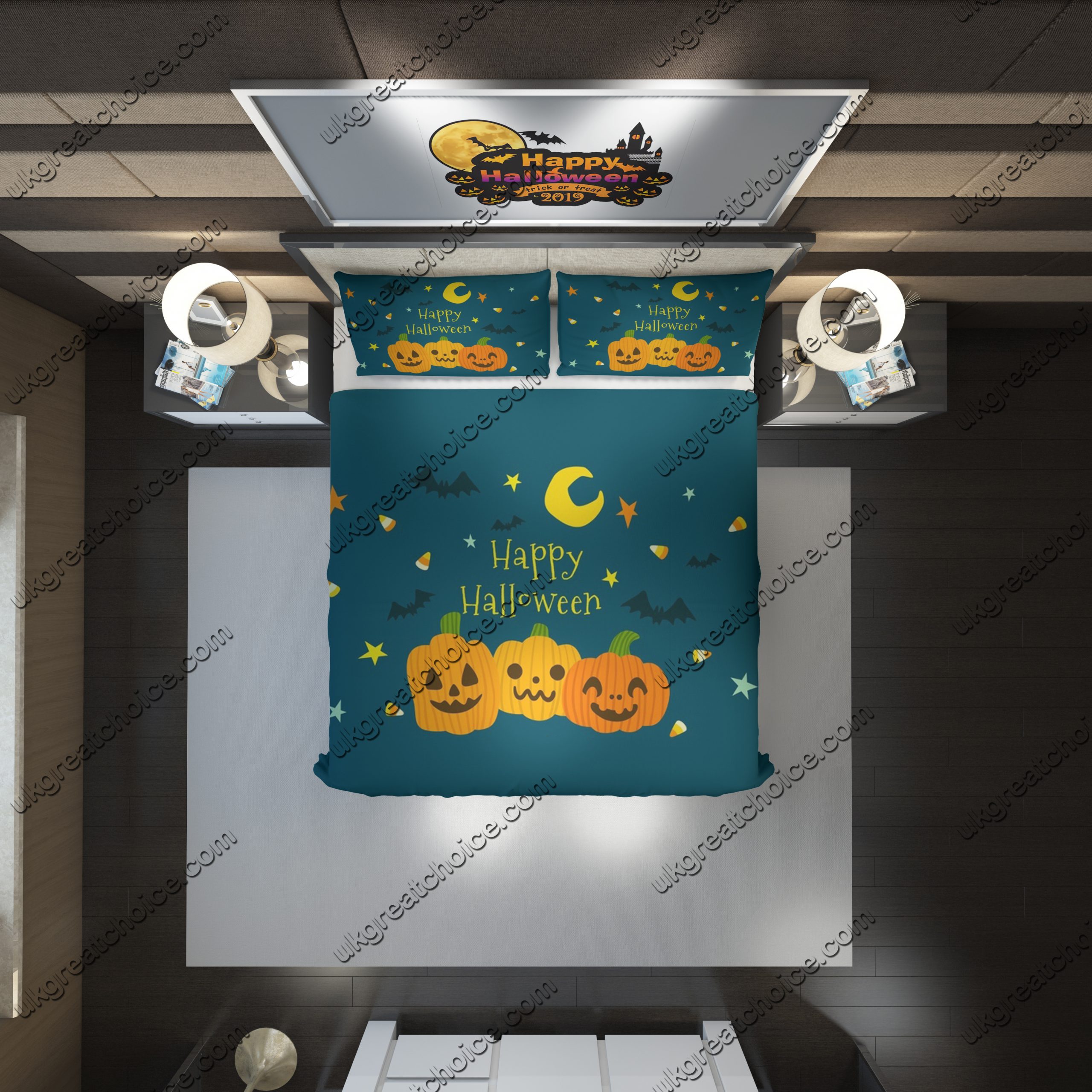 Halloween 63 Duvet Cover and Pillowcase Set Bedding Set Halloween 63 Duvet Cover and Pillowcase Set Bedding Set