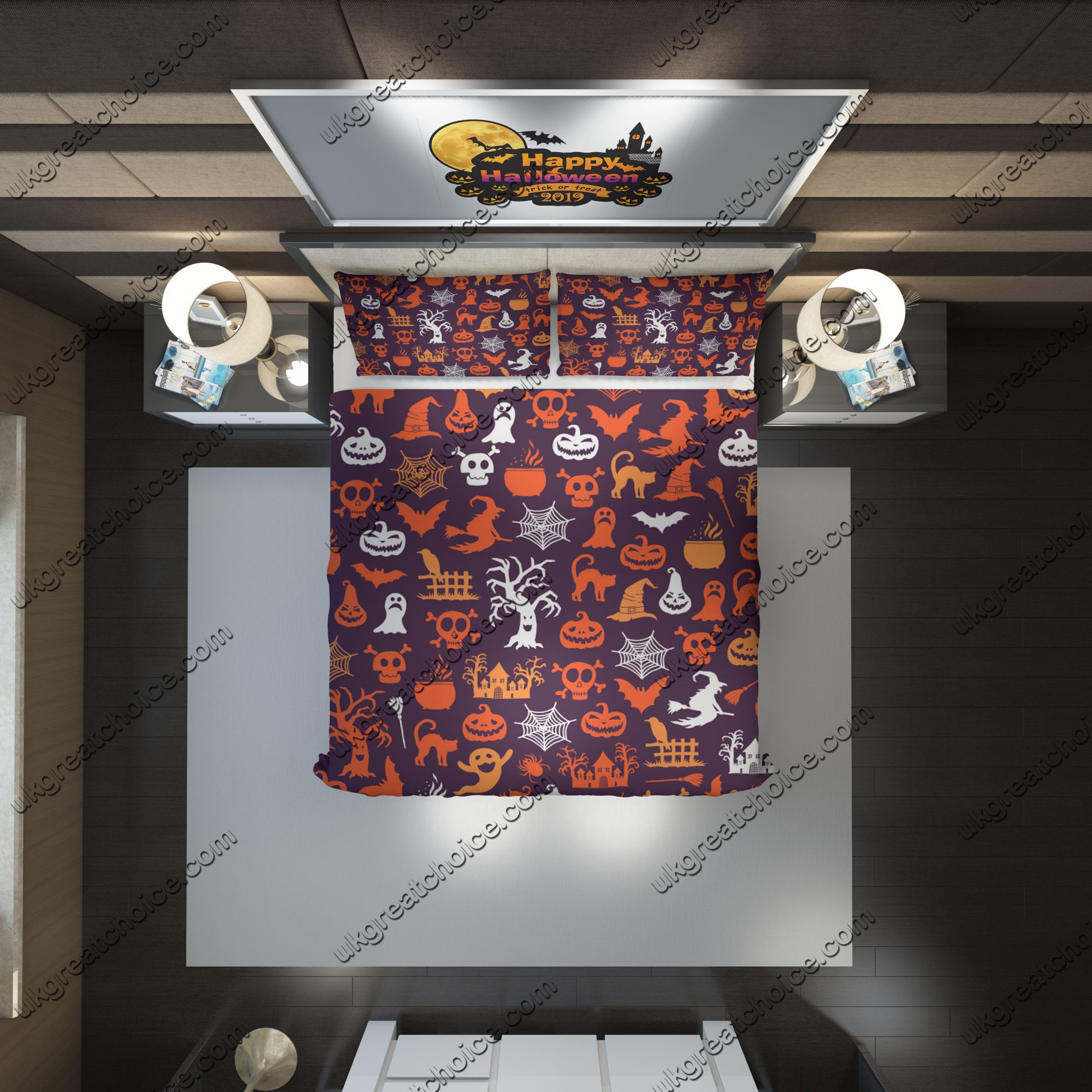 Halloween 74 Duvet Cover and Pillowcase Set Bedding Set Halloween 74 Duvet Cover and Pillowcase Set Bedding Set
