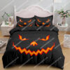 Halloween Night Jack O Lantern Pumpkin Full Printing Bedding Set