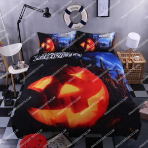 Happy Halloween And Pumpkin’S Face Full Printing Bedding Set