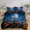 Happy Halloween Creepy Pumpkins Full Printing Bedding Set