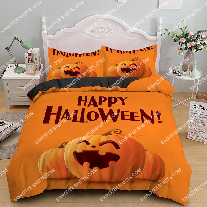Happy Halloween Happy Pumpkin Full Printing Bedding Set Happy Halloween Happy Pumpkin Full Printing Bedding Set