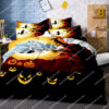 Happy Halloween Pumpkin And Bat Full Printing Bedding Set