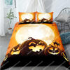 Happy Halloween Pumpkin And Moon Full Printing Bedding Set