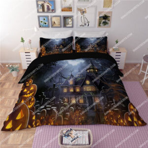 Happy Halloween The Creepy Halloween House Full Printing Bedding Set