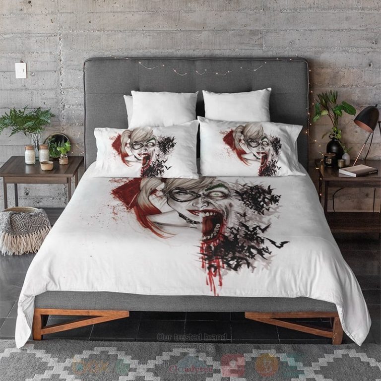 Harley-And-Joker-Halloween-Cover-Sheet-Soft-And-Comfortable-Harley-Quinn-Bedding-Set-2