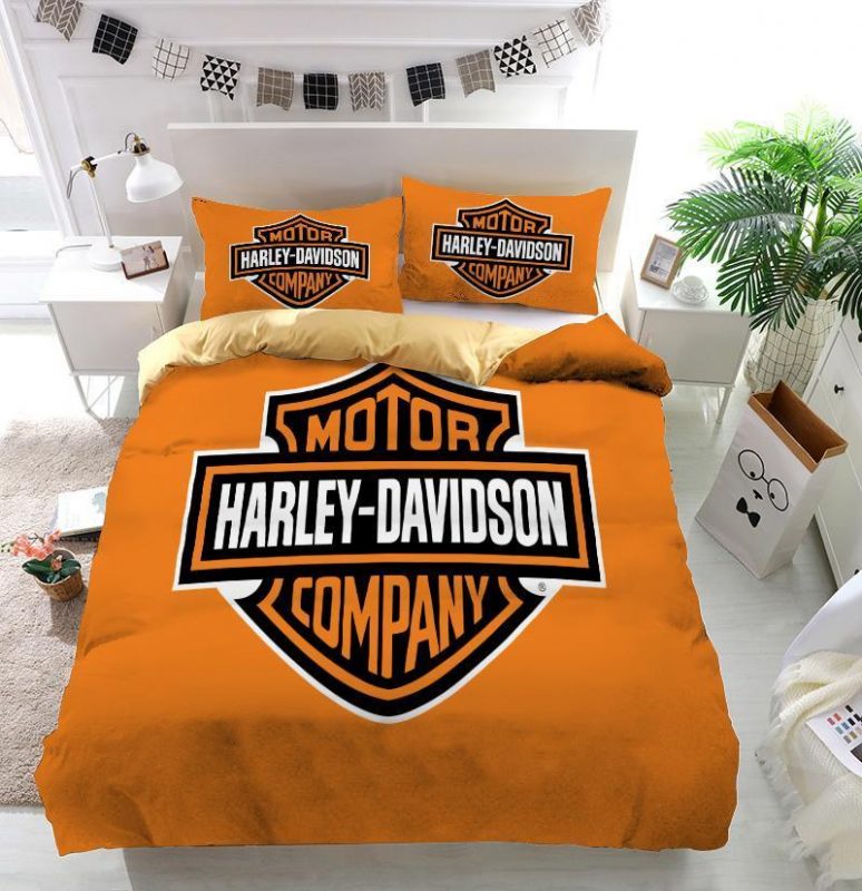 Harley Davidson Motor Company Logo Duvet Cover and Pillowcase Set Bedding Set Harley Davidson Motor Company Logo Duvet Cover and Pillowcase Set Bedding Set