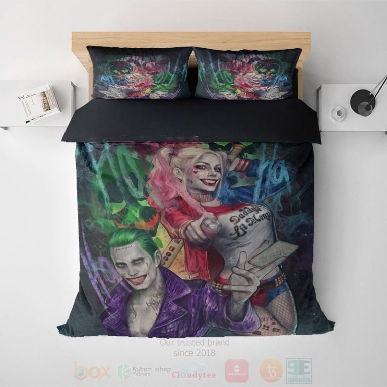 Harley-Quinn-Comic-Style-Attack-Sleek-Harley-Quinn-Bedding-Set-1