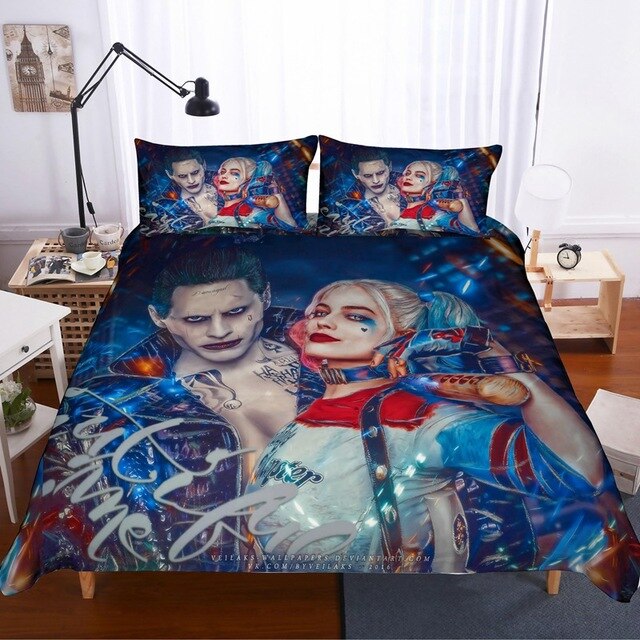 Harley Quinn Joker Suicide Squad 226 Duvet Cover and Pillowcase Set Bedding Set Harley Quinn Joker Suicide Squad 226 Duvet Cover and Pillowcase Set Bedding Set