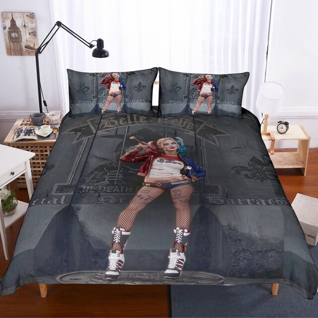Harley Quinn Joker Suicide Squad 227 Duvet Cover and Pillowcase Set Bedding Set Harley Quinn Joker Suicide Squad 227 Duvet Cover and Pillowcase Set Bedding Set