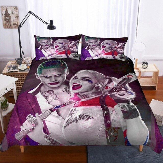 Harley Quinn Joker Suicide Squad 228 Duvet Cover and Pillowcase Set Bedding Set Harley Quinn Joker Suicide Squad 228 Duvet Cover and Pillowcase Set Bedding Set