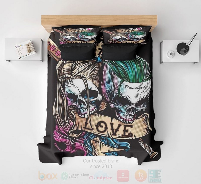 Harley-Quinn-Sheet-Suicide-Squad-Skull-Bedding-Set-2