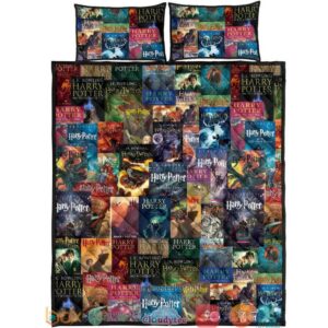 Harry Potter Book Covers Quilt Bedding Set
