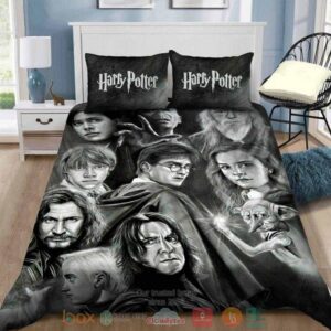 Harry Potter Characters Grey Bedding Set