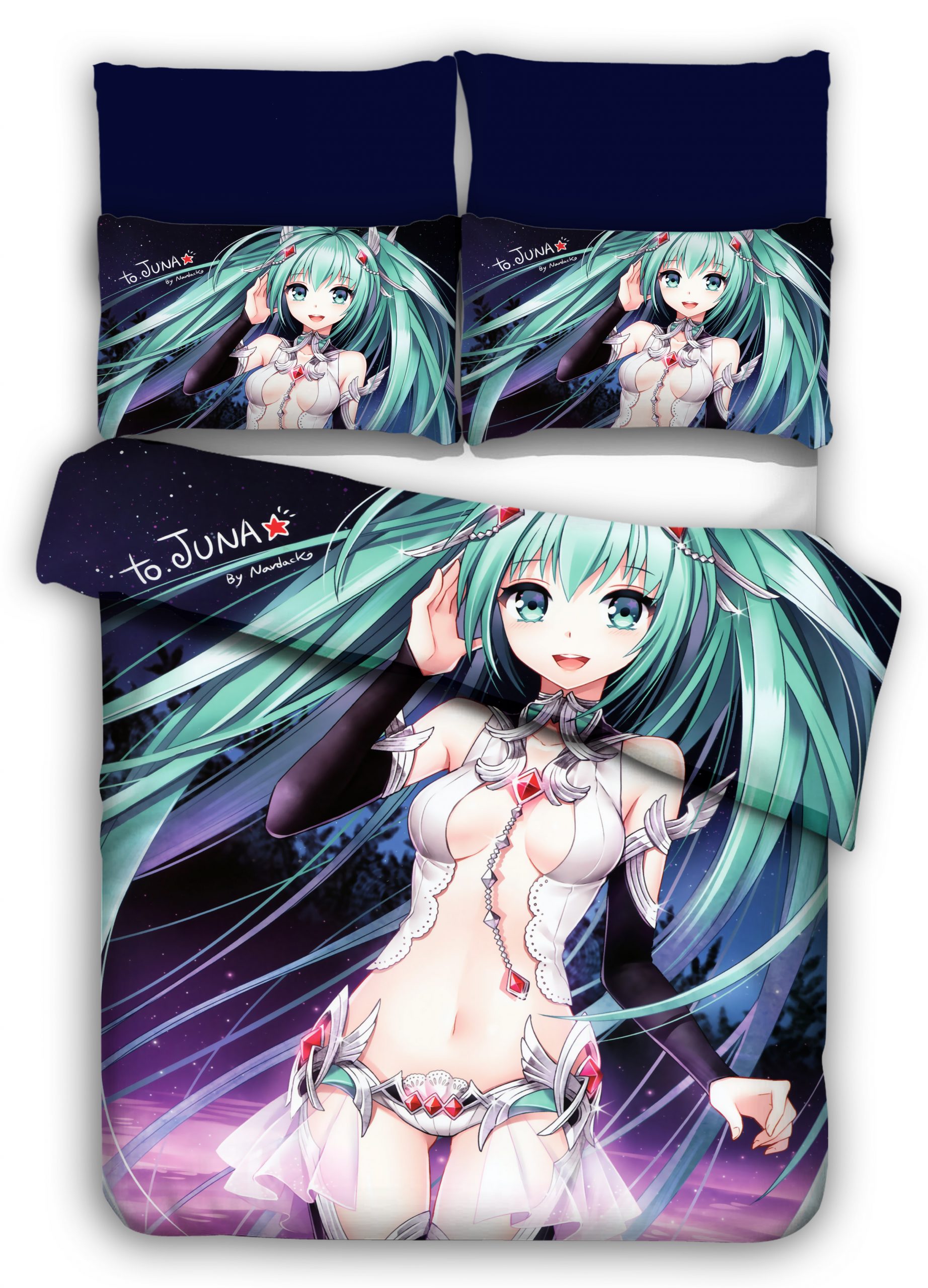Hatsune Miku 4 Duvet Cover and Pillowcase Set Bedding Set Hatsune Miku 4 Duvet Cover and Pillowcase Set Bedding Set