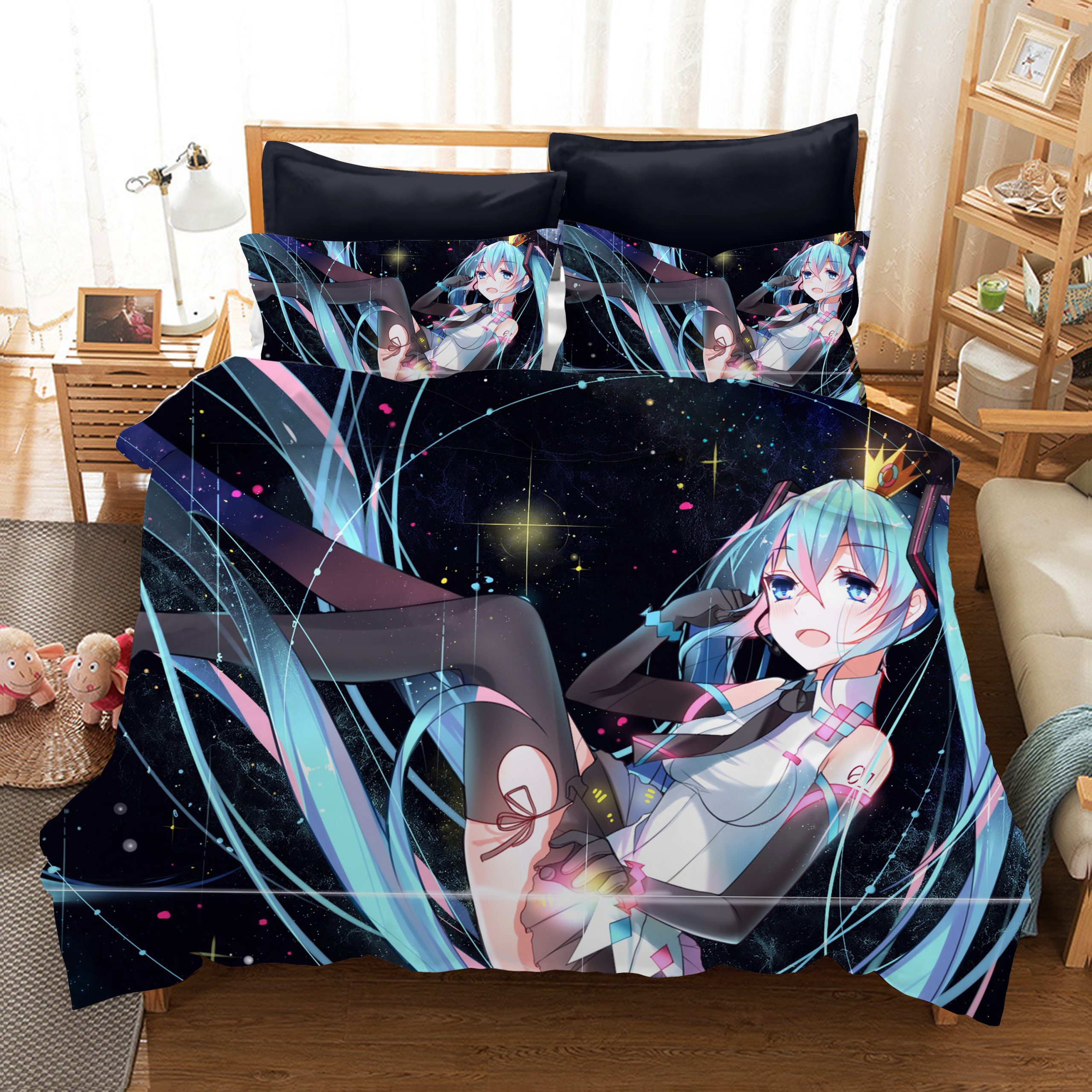 Hatsune Miku 5 Duvet Cover and Pillowcase Set Bedding Set Hatsune Miku 5 Duvet Cover and Pillowcase Set Bedding Set