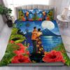 Hawaiian Lover Couple Dancing Bedding Set