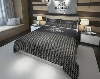 Hermes Black Bedding Set Hermes Black Bedding Set
