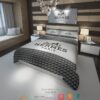 Hermes Houstouch Pattern Black Duvet Cover Bedding Set