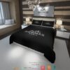 Hermes Logo Black Duvet Cover Bedding Set