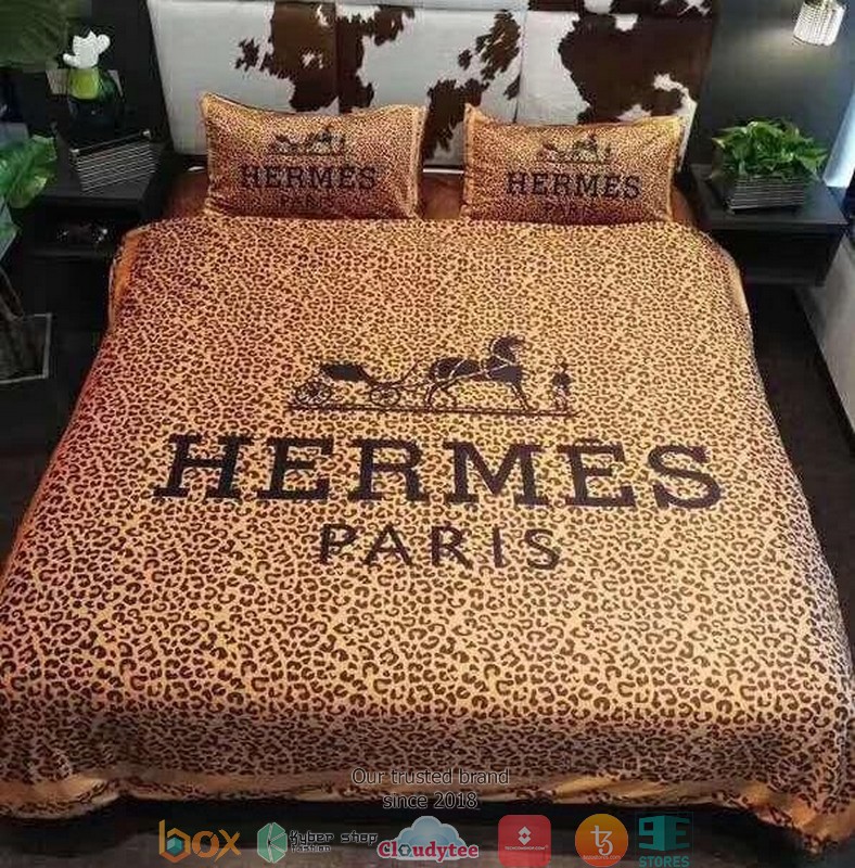 Hermes Paris Leopard Pattern Duvet Cover Bedding Set Hermes Paris Leopard Pattern Duvet Cover Bedding Set