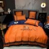 Hermes Paris Orange Luxury Brand Bedding Set