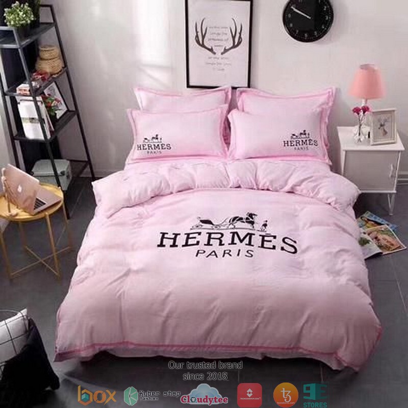 Hermes Paris Pink Duvet Cover Bedding Set Hermes Paris Pink Duvet Cover Bedding Set