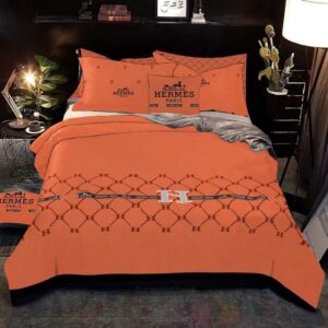 Hermes Paris Turmeric Luxury Brand Bedding Set