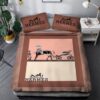 Hermes Pink White Bedding Set