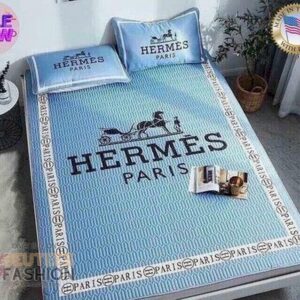 Hermes Skyblue 3 Duvet Cover Sheet Cover Pillow Cases Luxury Bedding Sets