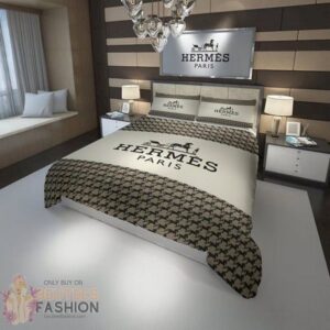 Hermes White 12 Duvet Cover Sheet Cover Pillow Cases Luxury Bedding Sets